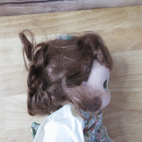 Precious Moments 16" Doll - Green Floral Dress Pink Shoes - Picture 4 of 6